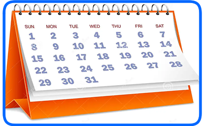  Imagem apresenta o calenário Google, tipo agenda de eventos do ano todo separados por mês 